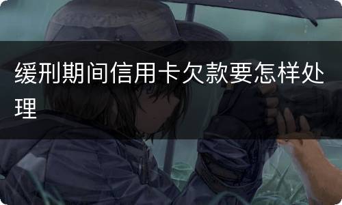 缓刑期间信用卡欠款要怎样处理