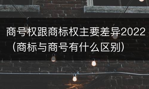 商号权跟商标权主要差异2022（商标与商号有什么区别）