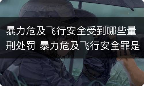 暴力危及飞行安全受到哪些量刑处罚 暴力危及飞行安全罪是危险犯吗