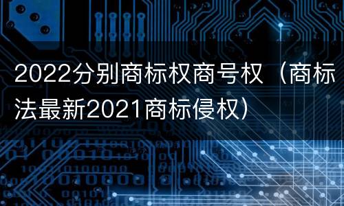 2022分别商标权商号权（商标法最新2021商标侵权）