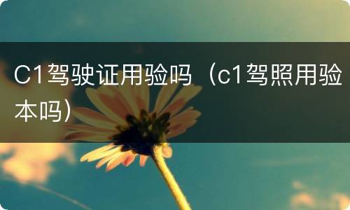 C1驾驶证用验吗（c1驾照用验本吗）