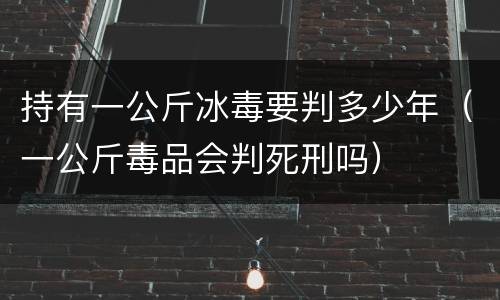 持有一公斤冰毒要判多少年（一公斤毒品会判死刑吗）