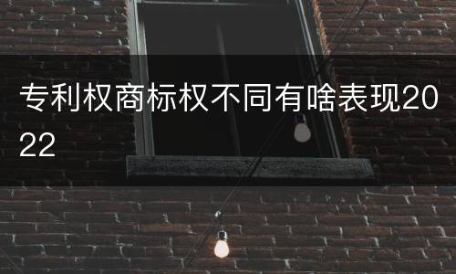 专利权商标权不同有啥表现2022