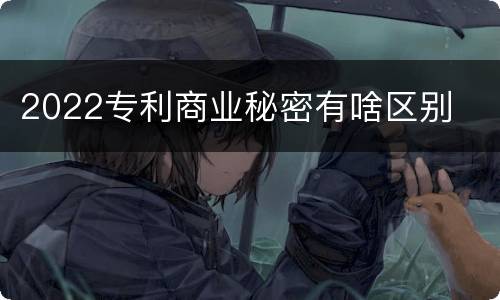 2022专利商业秘密有啥区别