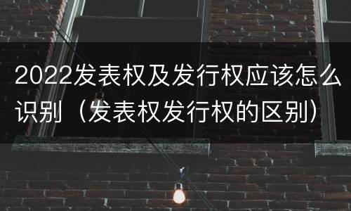 2022发表权及发行权应该怎么识别（发表权发行权的区别）