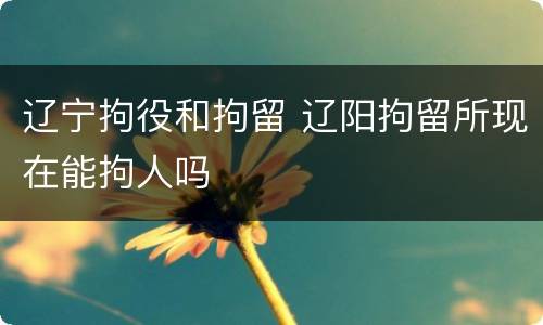 辽宁拘役和拘留 辽阳拘留所现在能拘人吗