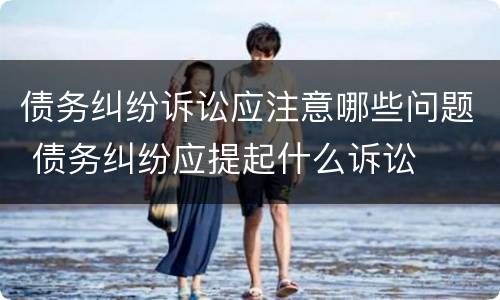 债务纠纷诉讼应注意哪些问题 债务纠纷应提起什么诉讼