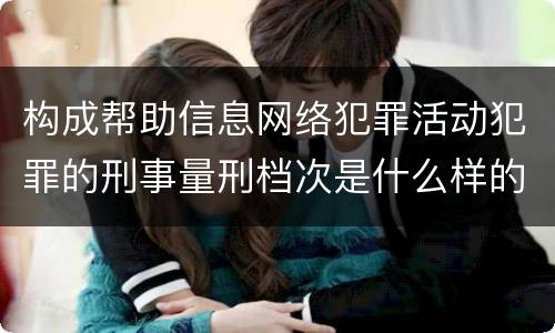 构成帮助信息网络犯罪活动犯罪的刑事量刑档次是什么样的