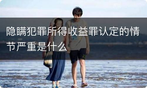 隐瞒犯罪所得收益罪认定的情节严重是什么