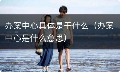 办案中心具体是干什么（办案中心是什么意思）