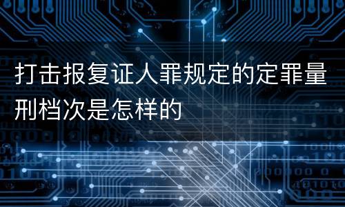 打击报复证人罪规定的定罪量刑档次是怎样的
