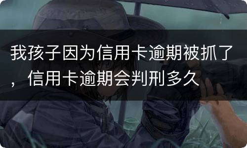 我孩子因为信用卡逾期被抓了，信用卡逾期会判刑多久