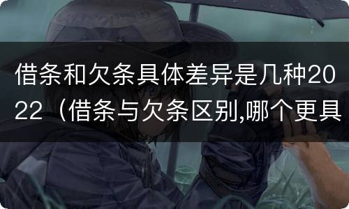借条和欠条具体差异是几种2022（借条与欠条区别,哪个更具法律）