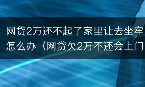 网贷2万还不起了家里让去坐牢怎么办（网贷欠2万不还会上门吗）