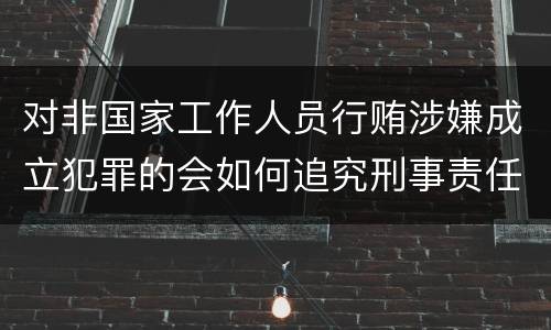 对非国家工作人员行贿涉嫌成立犯罪的会如何追究刑事责任