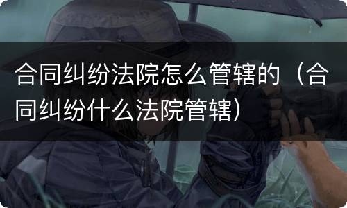 合同纠纷法院怎么管辖的（合同纠纷什么法院管辖）