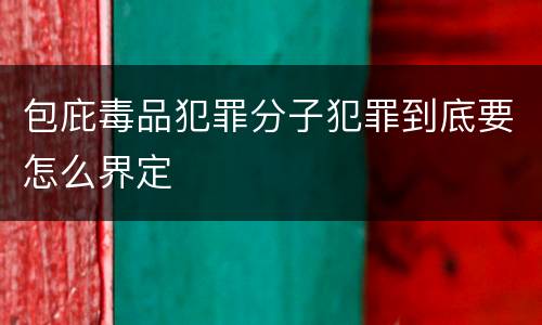 包庇毒品犯罪分子犯罪到底要怎么界定
