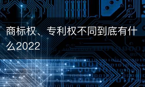 商标权、专利权不同到底有什么2022