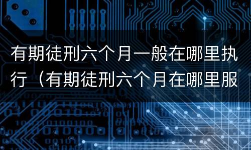 有期徒刑六个月一般在哪里执行（有期徒刑六个月在哪里服刑）