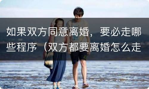 如果双方同意离婚，要必走哪些程序（双方都要离婚怎么走程序）