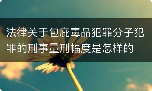法律关于包庇毒品犯罪分子犯罪的刑事量刑幅度是怎样的
