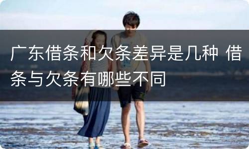 广东借条和欠条差异是几种 借条与欠条有哪些不同