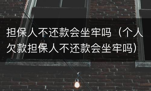 担保人不还款会坐牢吗（个人欠款担保人不还款会坐牢吗）