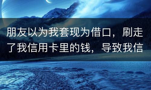 朋友以为我套现为借口，刷走了我信用卡里的钱，导致我信用卡透支，这应该怎么办