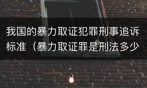 我国的暴力取证犯罪刑事追诉标准（暴力取证罪是刑法多少条）