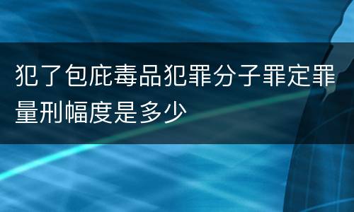 犯了包庇毒品犯罪分子罪定罪量刑幅度是多少
