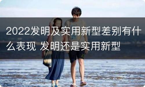 2022发明及实用新型差别有什么表现 发明还是实用新型