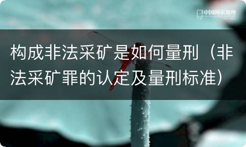 构成非法采矿是如何量刑（非法采矿罪的认定及量刑标准）