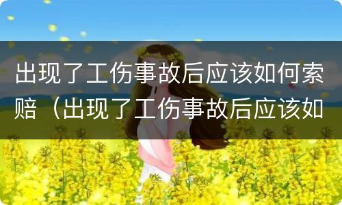 出现了工伤事故后应该如何索赔（出现了工伤事故后应该如何索赔责任）