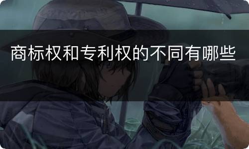 商标权和专利权的不同有哪些