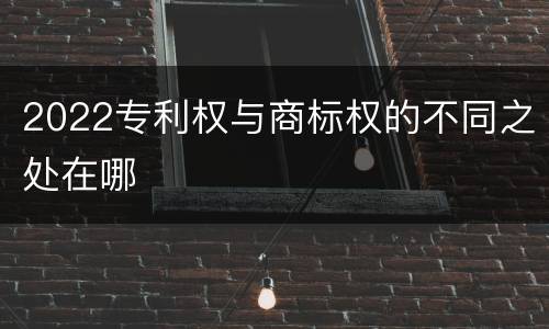 2022专利权与商标权的不同之处在哪