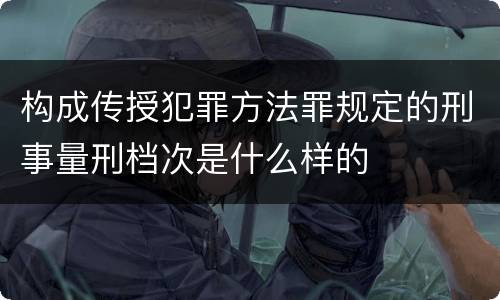 构成传授犯罪方法罪规定的刑事量刑档次是什么样的