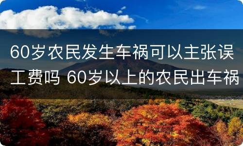60岁农民发生车祸可以主张误工费吗 60岁以上的农民出车祸有误工费吗