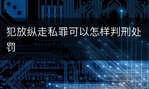 犯放纵走私罪可以怎样判刑处罚