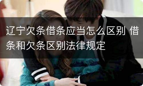 辽宁欠条借条应当怎么区别 借条和欠条区别法律规定