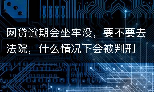 网贷逾期会坐牢没，要不要去法院，什么情况下会被判刑