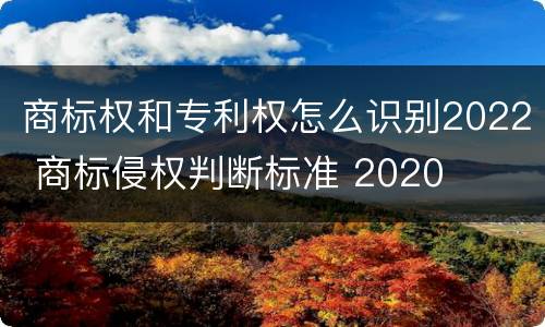 商标权和专利权怎么识别2022 商标侵权判断标准 2020