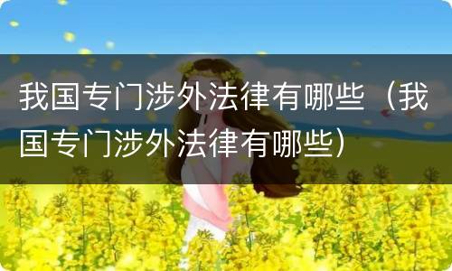 我国专门涉外法律有哪些（我国专门涉外法律有哪些）