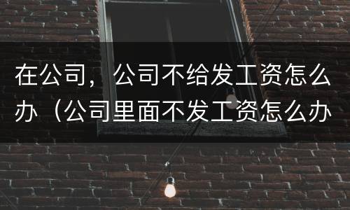 在公司，公司不给发工资怎么办（公司里面不发工资怎么办）