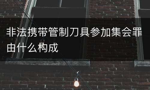 非法携带管制刀具参加集会罪由什么构成