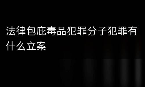 法律包庇毒品犯罪分子犯罪有什么立案