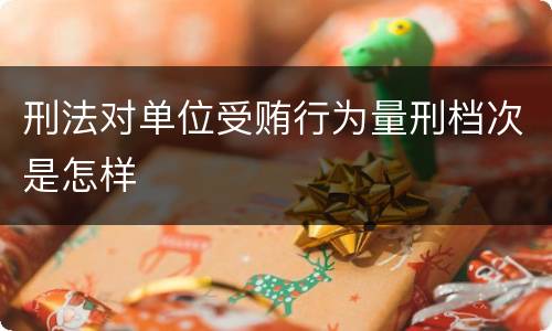 刑法对单位受贿行为量刑档次是怎样