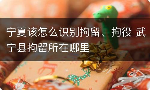 宁夏该怎么识别拘留、拘役 武宁县拘留所在哪里