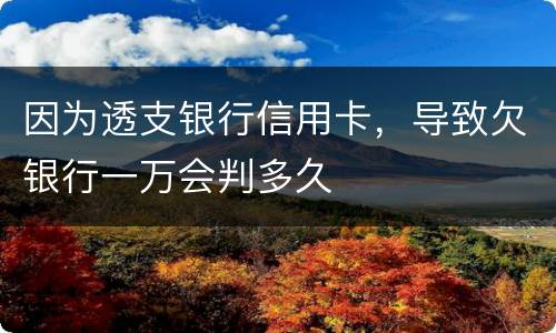 因为透支银行信用卡，导致欠银行一万会判多久