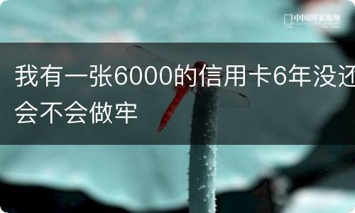 我有一张6000的信用卡6年没还会不会做牢