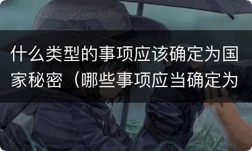 什么类型的事项应该确定为国家秘密（哪些事项应当确定为国家秘密）